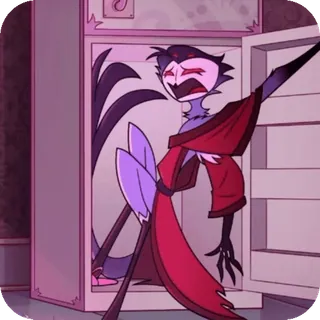 😶🌫️ Stolas Helluva Boss Cartoon, Animiert, Helluva Boss, Stolas, Figur, Aufkleber telegram sticker