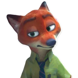 🤔 Nick Wilde Zootopia dibujos animados, zorro, Nick Wilde, Zootopia, Disney, animal telegram sticker