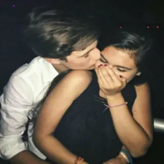 ❤ baiser, romance, couple, amour, affection, relations, jeunes adultes telegram sticker