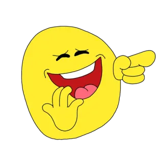 😀 Emoji, Rindo, Apontando, Engraçado, Humor whatsapp sticker