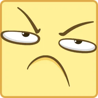😐 zła mina, emotikon, wyraz, zły, zdenerwowany, nastrój telegram sticker