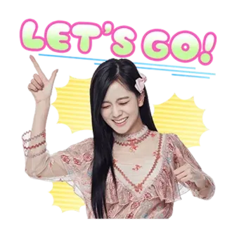 ✌️ LET'S GO! los geht's, jubeln, feier, positiv, person, frau whatsapp sticker