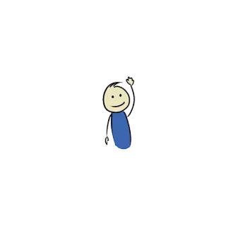 😌 stick figure, cartoon, simple, waving, friendly, greeting telegram sticker