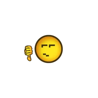 👎 не нравится, эмодзи, палец вниз, отрицательный telegram sticker