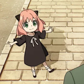 🎟 Anya Forger Spy x Family anya forger, spy x family, anime, dessin animé, mignon, enfant, fanart whatsapp sticker