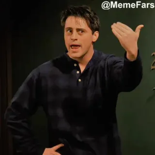 😡 Joey Tribbiani Friends @Memefars โจอี, เฟรนส์, โทรทัศน์, รายการทีวี, ตลก, มีม telegram sticker