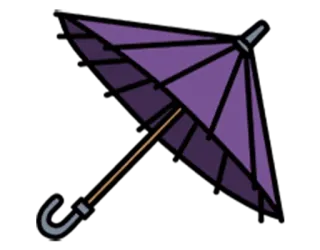 ☂️ parapluie, violet, pluie, protection, météo telegram sticker