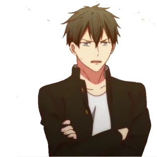 😒 anime, cartoon, japanese, boy, character telegram sticker