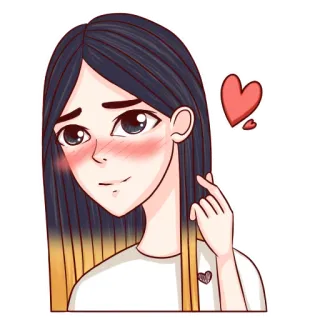 ❤️ sticker, cô gái, trái tim, kpop, tình yêu, cử chỉ telegram sticker
