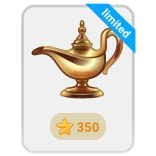 🎁 limited Lampa dżina, Magia, Złoto, Edycja limitowana, Naklejka, Kreskówka whatsapp sticker