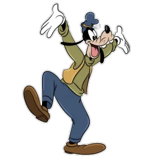 🎉 Goofy Disney, Мультфильм, Гуфи, Персонаж telegram sticker