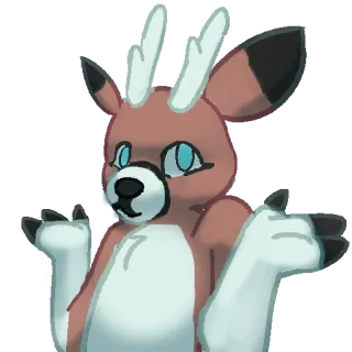 🤷 Furry, Hirsch, Anthropomorph, Cartoon, Tier, Kunst telegram sticker