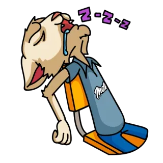 😴 Z-Z-Z-Z assonnato, stanco, cartone animato, dormire, esausto, sognare telegram sticker