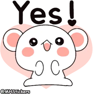👍 @MHStickers 귀여운, 카와이, 스티커, 만화, 동물 telegram sticker