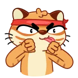 👎 động vật, mèo, hoạt hình, nhãn dán, thè lưỡi, tinh nghịch whatsapp sticker
