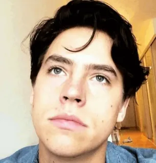😐 Cole Sprouse osoba, aktor, celebryta, portret, mężczyzna telegram sticker