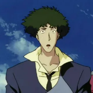 🚀 Spike Spiegel Cowboy Bebop 애니메이션, 캐릭터, 스파이크 스피겔, 카우보이 비밥, 만화 whatsapp sticker