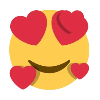 😍 emoji, heart, love, affection, valentines telegram sticker