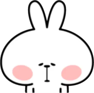 😞 bunny, rabbit, cute, cartoon telegram sticker