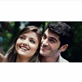 ❤️ couple, smiling, portrait, happy, woman, man telegram sticker