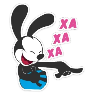 😂 Oswald the Lucky Rabbit XA
XA
XA dibujos animados, conejo, riendo, divertido, personaje, oswaldo el conejo afortunado telegram sticker