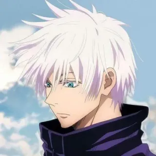 🙁 Satoru Gojo Jujutsu Kaisen Anime, Manga, Hechicero, Gojo, Satoru, Pelo blanco, Ojos azules telegram sticker
