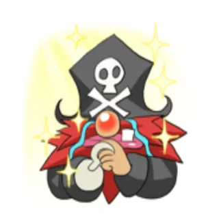 ✨ stiker, kartun, bajak laut, tengkorak, tulang bersilang, karakter whatsapp sticker