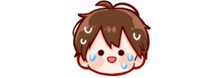 😰 Anime, Kawaii, Płacz, Słodkie, Naklejka, Pot, Panika telegram sticker