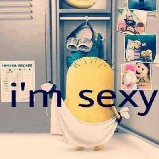 😏 Minion I'm sexy Minion, sexy, divertido, dibujos animados, humor telegram sticker