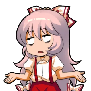 😒 Anime, Ragazza, Confusa, Domanda, Chibi, Cartone animato telegram sticker