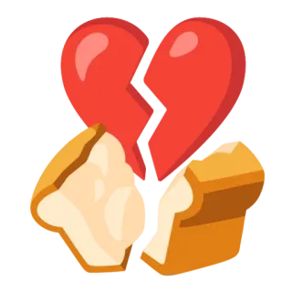 🍞 patah hati, roti, kesedihan, emoji, sakit hati telegram sticker