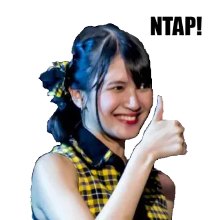 👩 NTAP! Jempol ke atas, Persetujuan, Positif, Gestur, Wanita whatsapp sticker