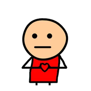 ❤ 漫画, キャラクター, ハート, 愛, 人, シンプル, イラスト telegram sticker