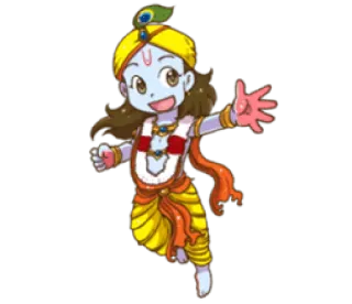 ❤️ Krishna Hinduísmo, Deus, Desenho animado, Cultura indiana, Divindade telegram sticker