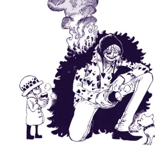 🔥 Trafalgar Law One Piece Anime, Pirata, Manga, Cuori, Fanart telegram sticker