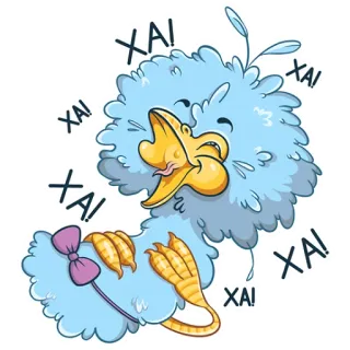 🤣 XA! vogel, cartoon, lustig, süß, ente, tier, humor telegram sticker