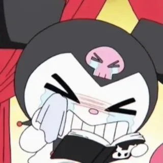 💕 Kuromi Kuromi, llorando, anime, Sanrio telegram sticker