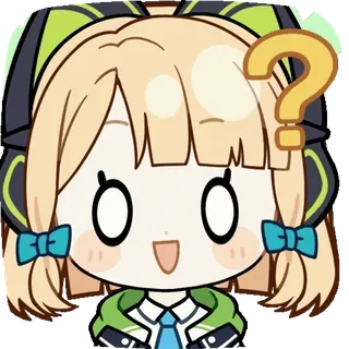 โ anime, question mark, cute, confused, cartoon, sticker, chibi, kawaii telegram sticker