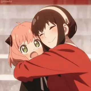 ❤️ Anya Forger Spy x Family Anime, Spy x Family, Anya Forger, Yor Forger, Dễ thương, Gia đình, Hoạt hình, Nhãn dán telegram sticker
