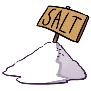 🐚 SALT соль, куча соли, готовка, приправа, еда telegram sticker