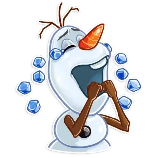 😭 Olaf Frozen オラフ, 雪だるま, ディズニー, アナと雪の女王, アニメ, キャラクター telegram sticker