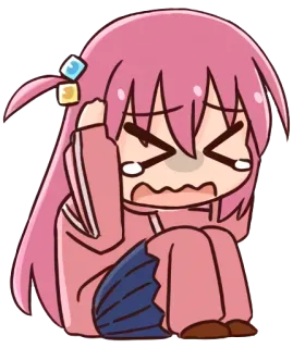 😭 anime, gadis, menangis, emosional, sedih telegram sticker