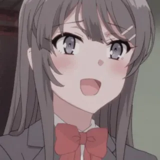 🌸 Mai Sakurajima Rascal Does Not Dream of Bunny Girl Senpai anime, girl, school uniform, cute, sakurajima mai, bunny girl senpai telegram sticker
