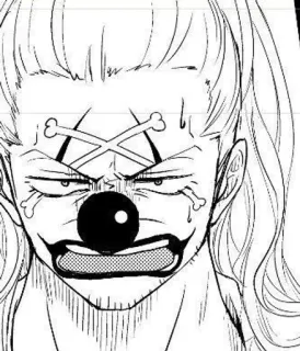 🤡 Buggy One Piece アニメ, 漫画, 道化師, 海賊, バギー, ワンピース telegram sticker
