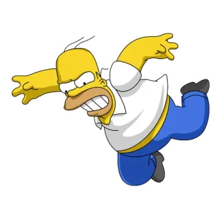 🚁 Homer Simpson The Simpsons Homer, Simpson, hoạt hình, phim hoạt hình, vàng, nhân vật telegram sticker