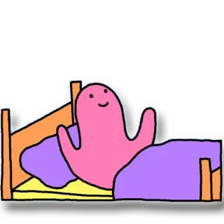 🌞 ベッド, おばけ, 睡眠, アニメ, かわいい, モンスター telegram sticker