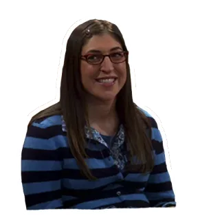 😅 Amy Farrah Fowler The Big Bang Theory sitcom, television, glasses, scientist, nerd telegram sticker