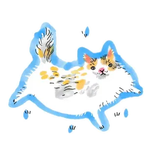 ☁️ кот, животное, наклейка, питомец, милый, домашнее животное, акварель telegram sticker