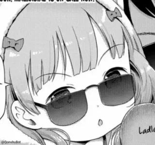 😎 Ladle anime, manga, girl, sunglasses, cute telegram sticker