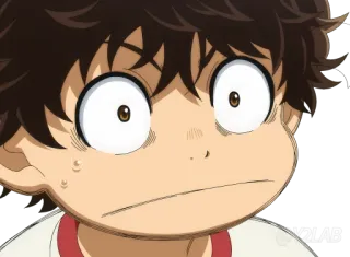 😳 anime, desenho animado, assustado, surpreso, expressão, rosto telegram sticker